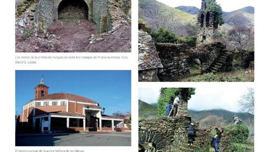 Detalle de algunos monumentos 'rescatados' por Ponga.