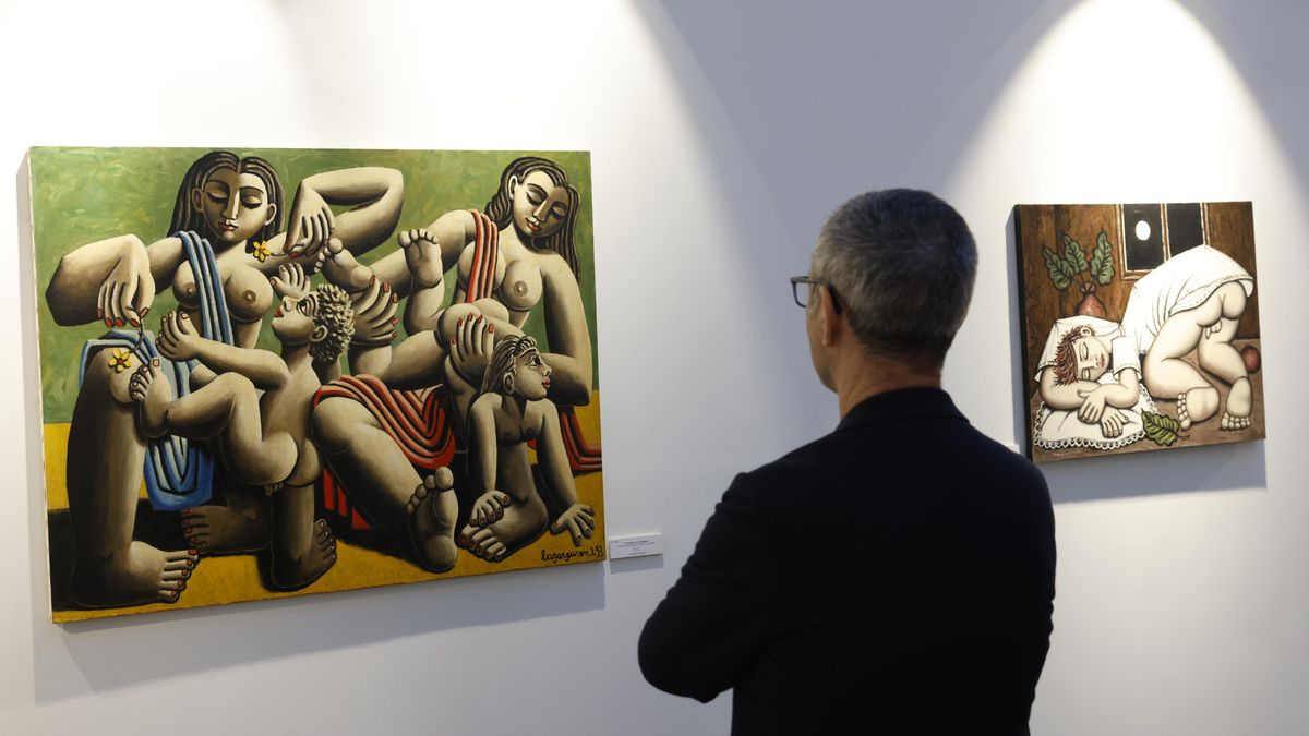 Exposición 'Vuelta' del pintor nacido en Bilbao Edouard Lazarguren