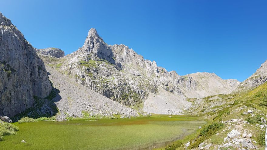 Estado actual de la Laguna de Las Verdes en la comarca de Babia.
