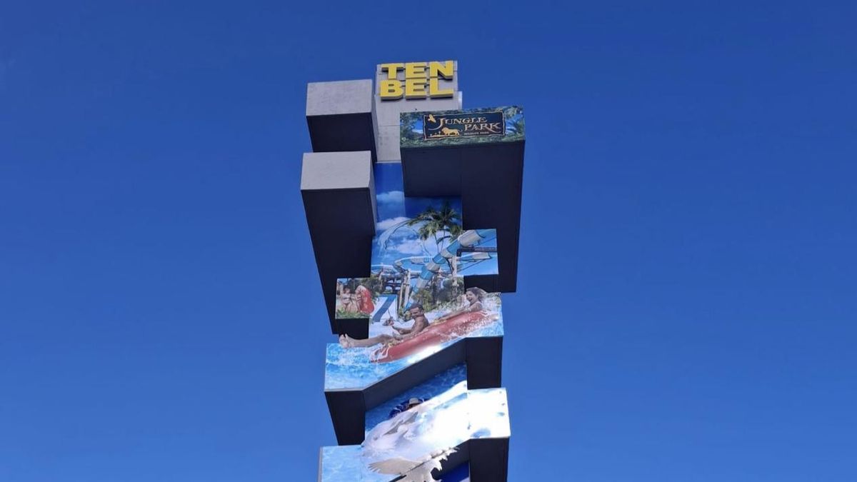 Torre de Ten-Bel convertida en soporte publicitario.