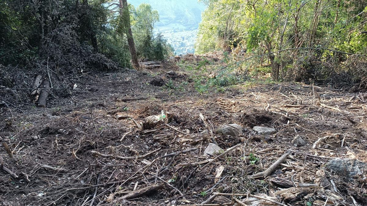 Estado del suelo donde se están realizando las obras