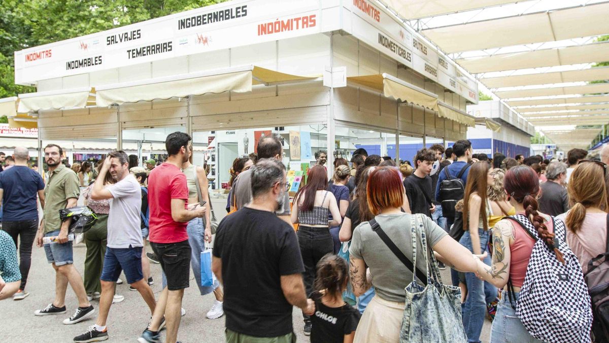 El pabellón de Indómitas, en la Feria del Libro de Madrid