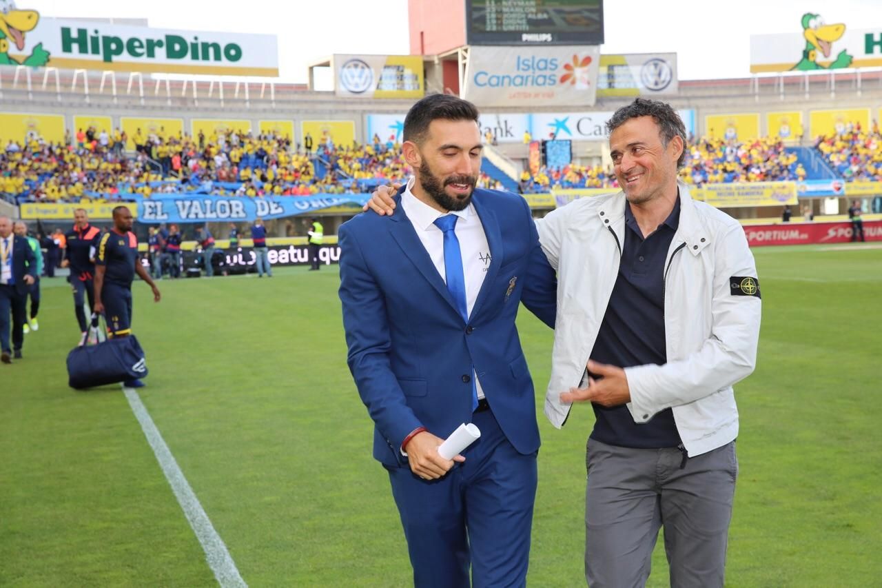 Partido entre la UD Las Palmas y FC Barcelona. Alejandro Ramos.