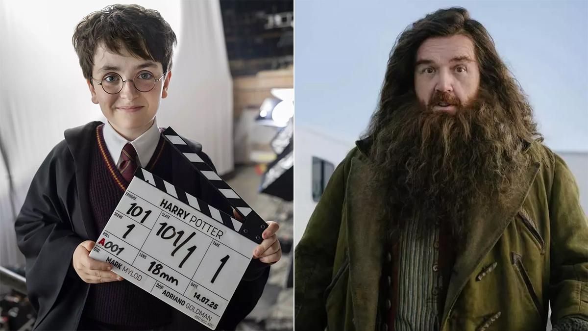 Cazan a los nuevos Harry Potter y Hagrid en sus primeras imágenes juntos en el rodaje de la serie de HBO Max