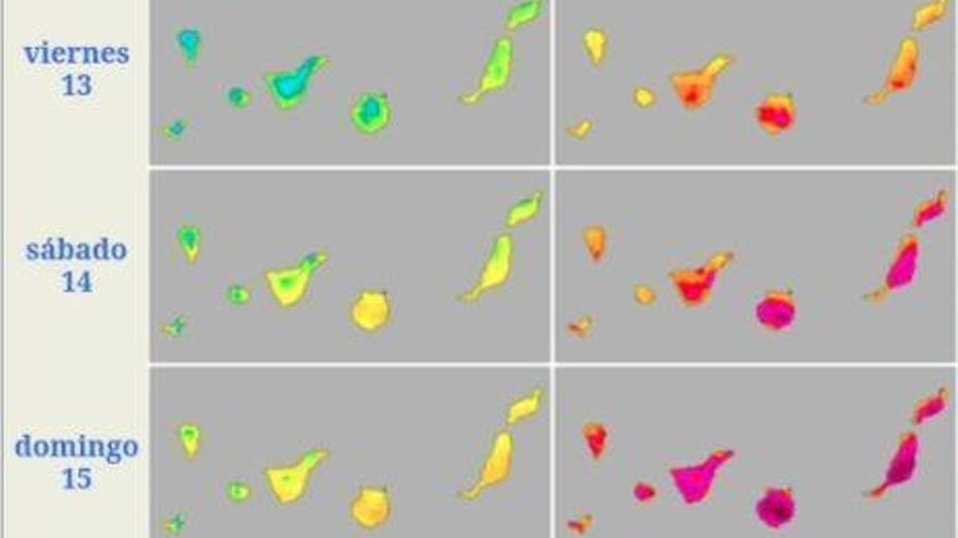 Las temperaturas comenzarán a subir desde este viernes en Canarias, con máximas de 36º en Gran Canaria