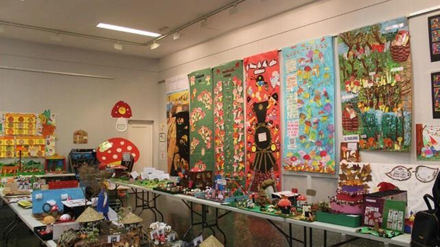 Exposición de trabajos escolares en una pasada edición de las Jornadas Micológicas del Bierzo. / Foto: Infobierzo.com