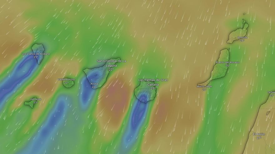 Cuatro islas de Canarias, en aviso amarillo de Aemet