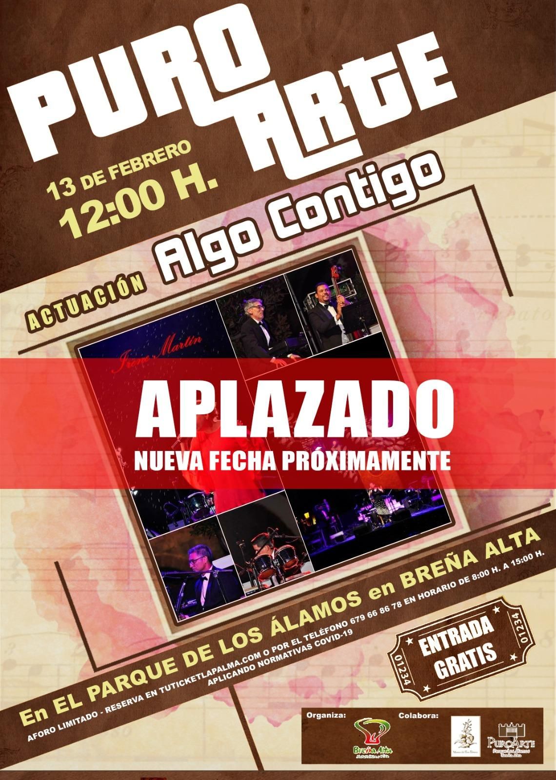 Cartel del aplazado espectáculo 'Algo Contigo'
