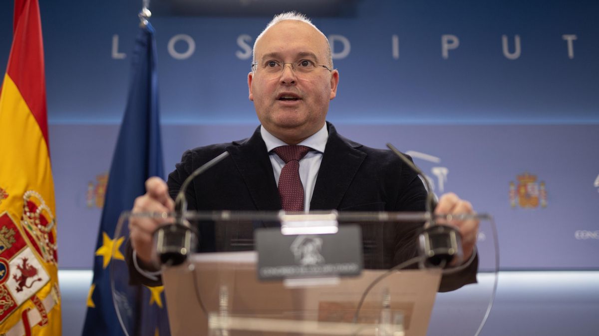 Miguel Tellado, ejerciendo como portavoz en el Congreso