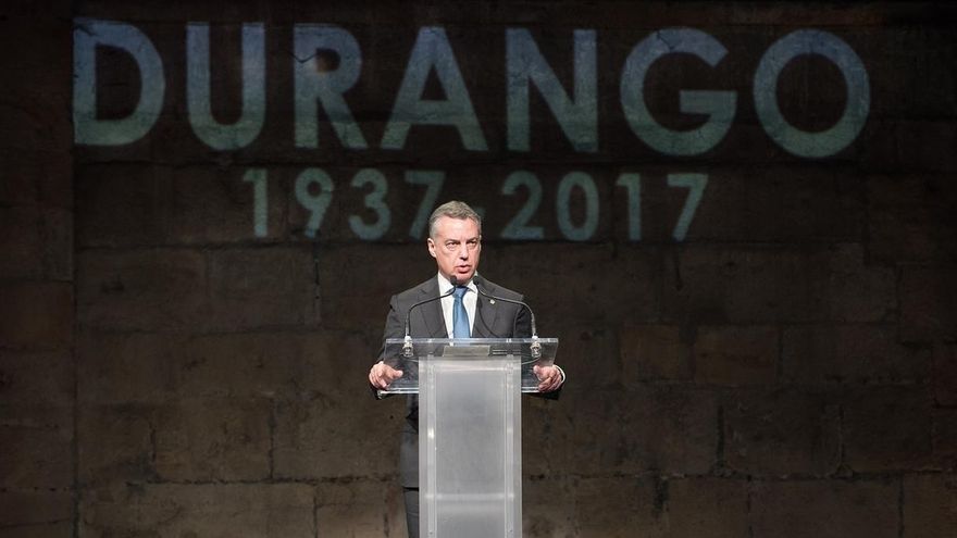 Urkullu pide a los autores e inductores del Bombardeo de Durango que "condenen los crímenes y reconozcan a las víctimas"