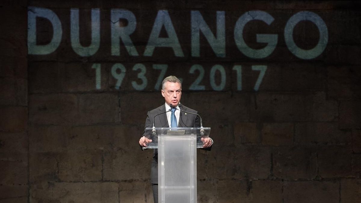 Urkullu pide a los autores e inductores del Bombardeo de Durango que "condenen los crímenes y reconozcan a las víctimas"