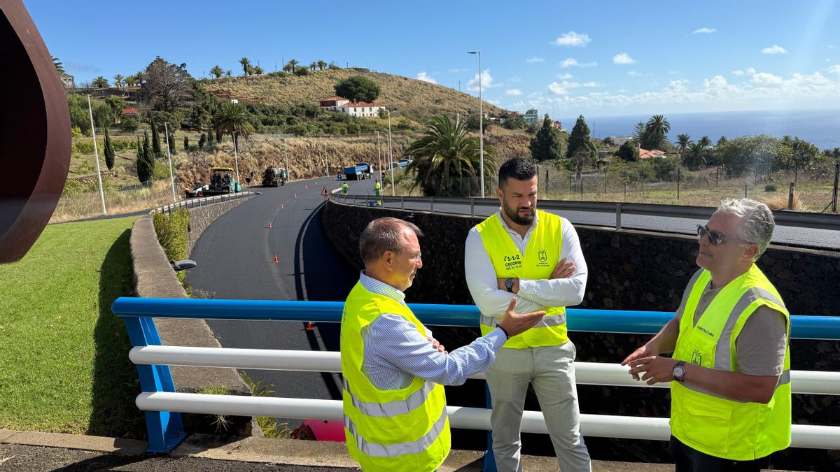 El Cabildo inicia el asfaltado de la LP-3 en el tramo Botazo-Buenavista que mejora los accesos al Hospital Universitario