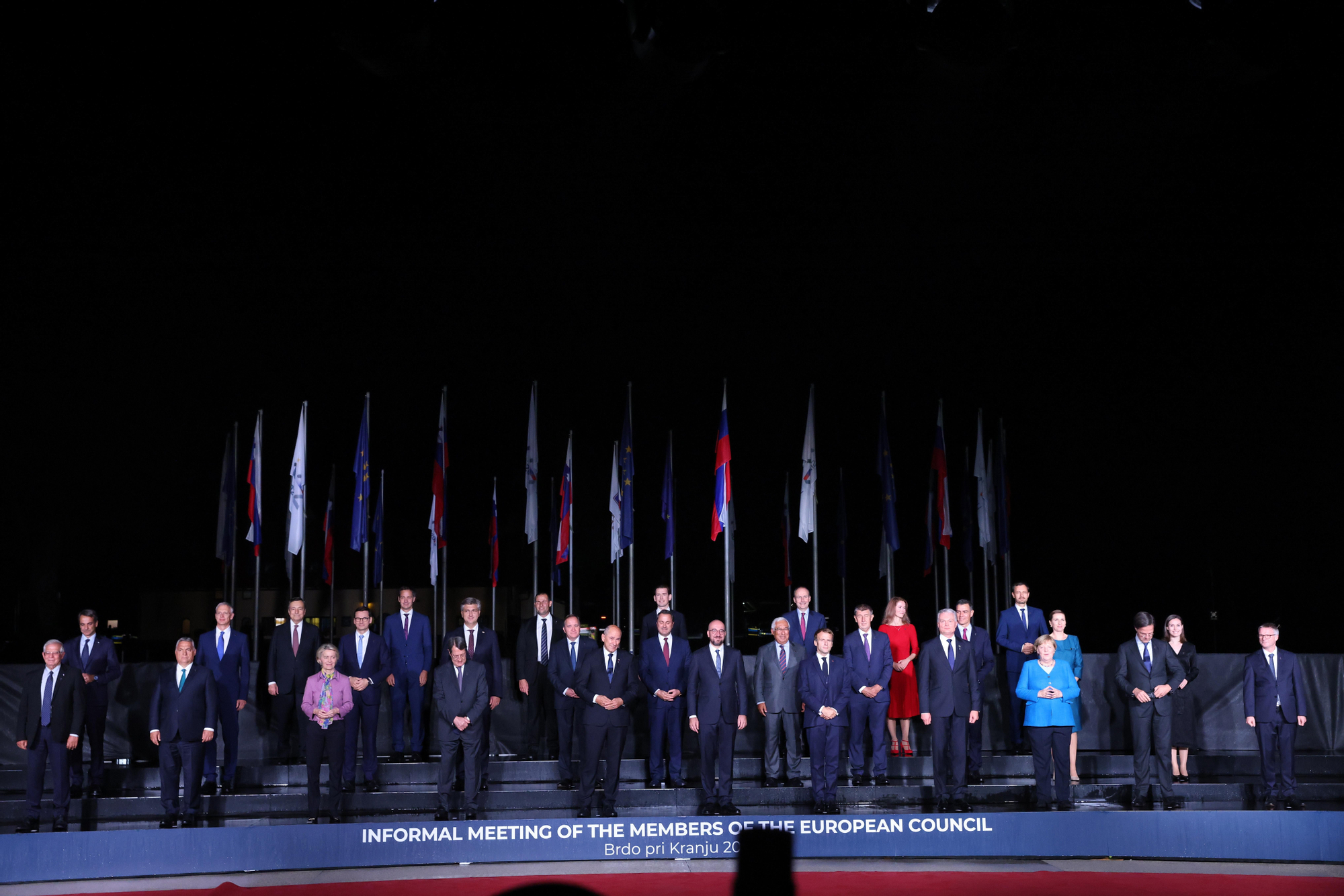 Foto de familia en la cena del Consejo Europeo informal de Brdo (Eslovenia), el 5 de octubre de 2021.