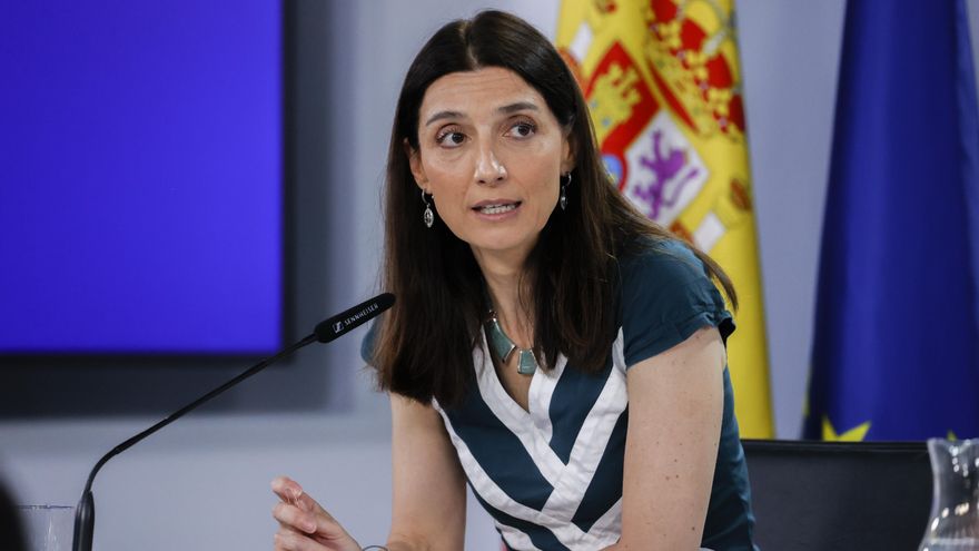 La ministra de Justicia, Pilar Llop durante la rueda de prensa tras el Consejo de Ministros celebrado este martes en La Moncloa. EFE/ Juan Carlos Hidalgo