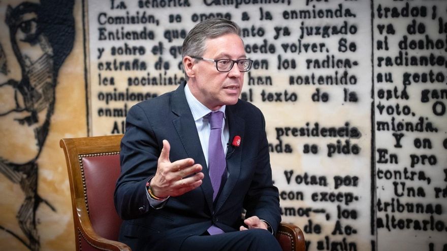 El secretario general del PP de Madrid, Alfonso Serrano, durante una entrevista concedida a Europa Press.