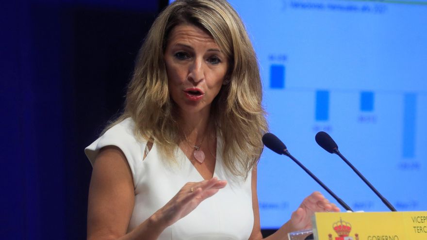 La vicepresidenta tercera, Yolanda Díaz. EFE/Fernando Alvarado/Archivo