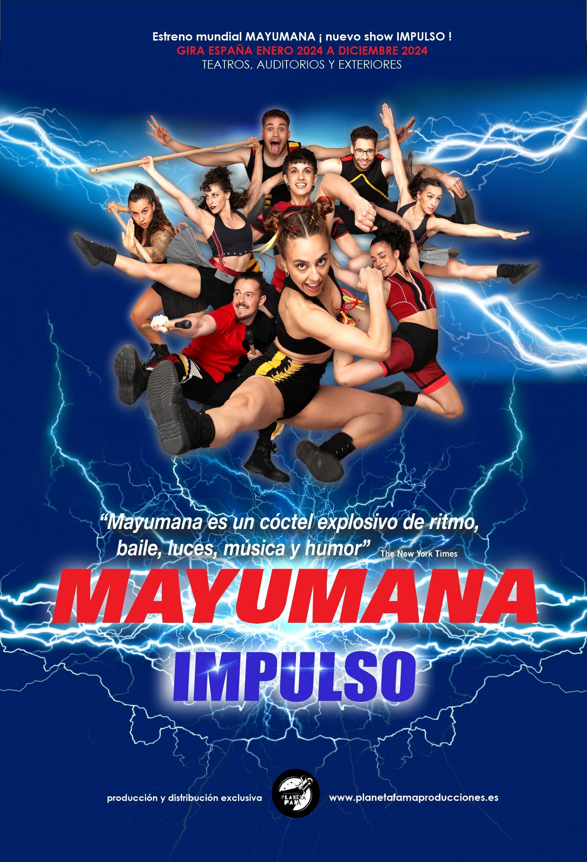 Cartel del espectáculo 'Impulso' de Mayumana.
