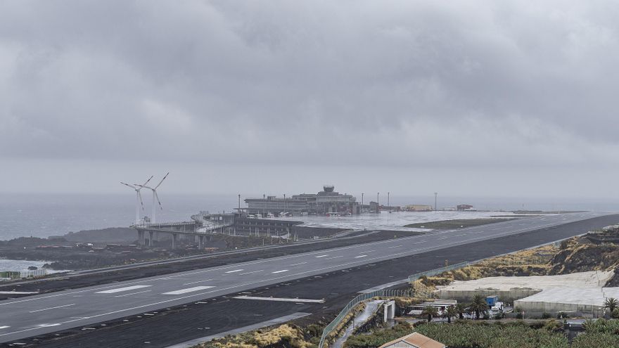 La pista de aterrizaje del aeropuerto de La Palma este martes