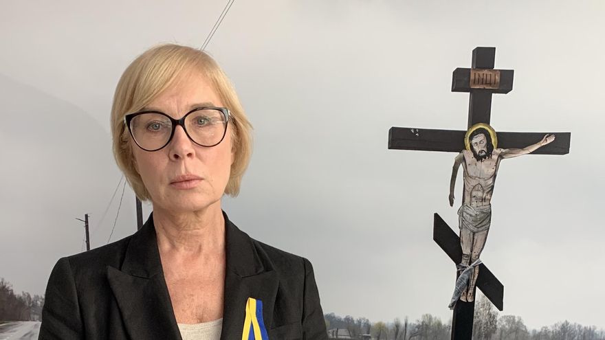 La Defensora del Pueblo de Ucrania, Lyudmila Denisova, posa este martes para una entrevista con Efe en Davos, Suiza. EFE/ Isabel Saco