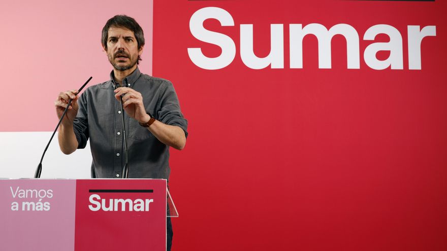 Ernest Urtasun durante una rueda de prensa en Madrid. EFE/ JJGuillén