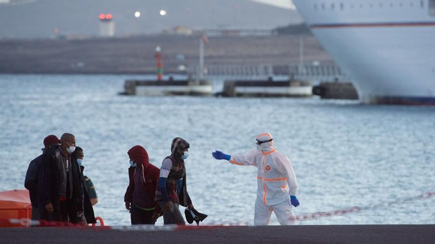 Migrantes en la isla de Fuerteventura
