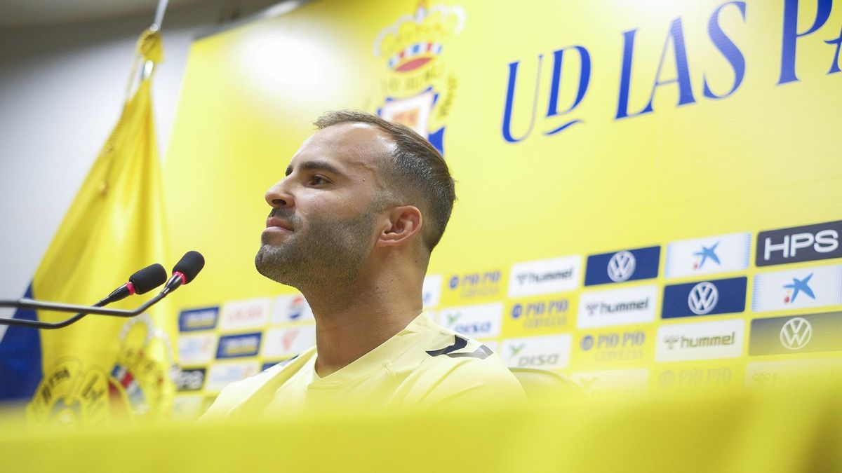 Jesé Rodríguez en la presentación como jugador de la UD Las Palmas