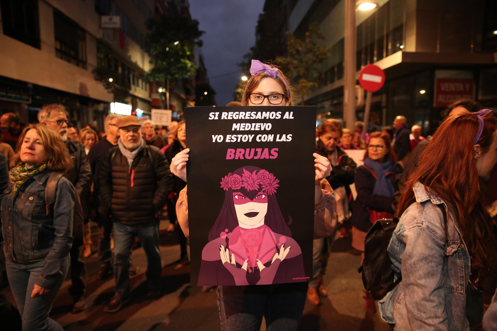 Marcha feminista en Las Palmas de Gran Canaria. (Alejandro Ramos).