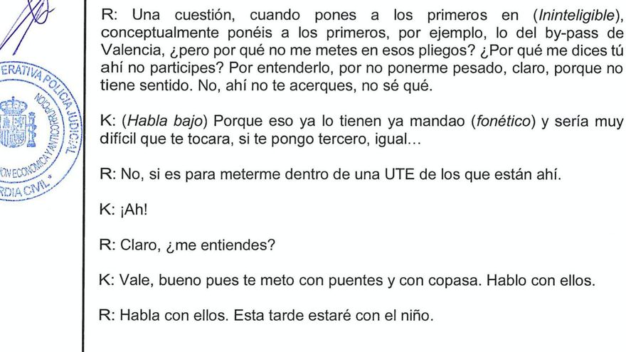 La grabación del empresario José Ruz pidiendo obra pública al asesor de Ábalos: "¿Por qué no me metes en esos pliegos?"