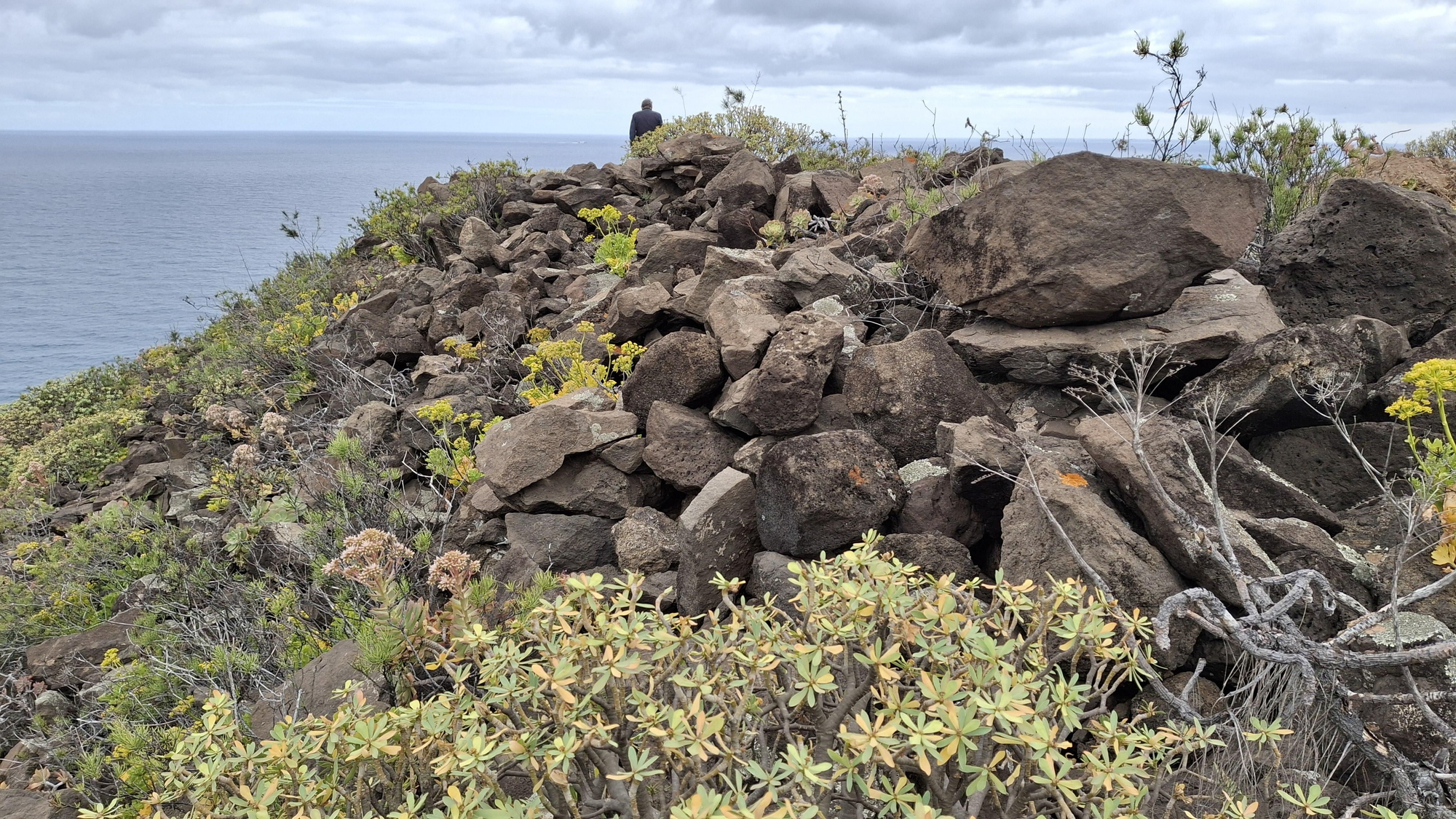 Restos de la muralla que protegía el lugar. Esta parte tiene 32 metros de longitud.