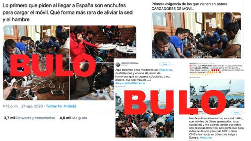 No son inmigrantes al llegar a España y sus móviles no son un lujo: 4 fotos que se utilizan para desinformar
