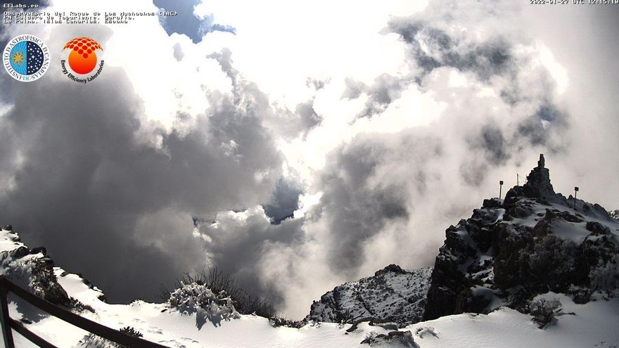 Probabilidad de nieve por encima de los 2.000 metros este viernes en La Palma