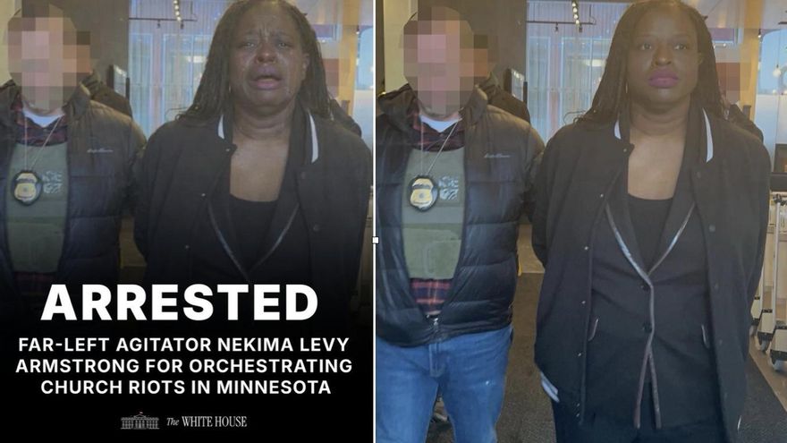 La Casa Blanca difunde una foto manipulada de una detenida en una protesta contra el ICE para hacer creer que estaba llorando