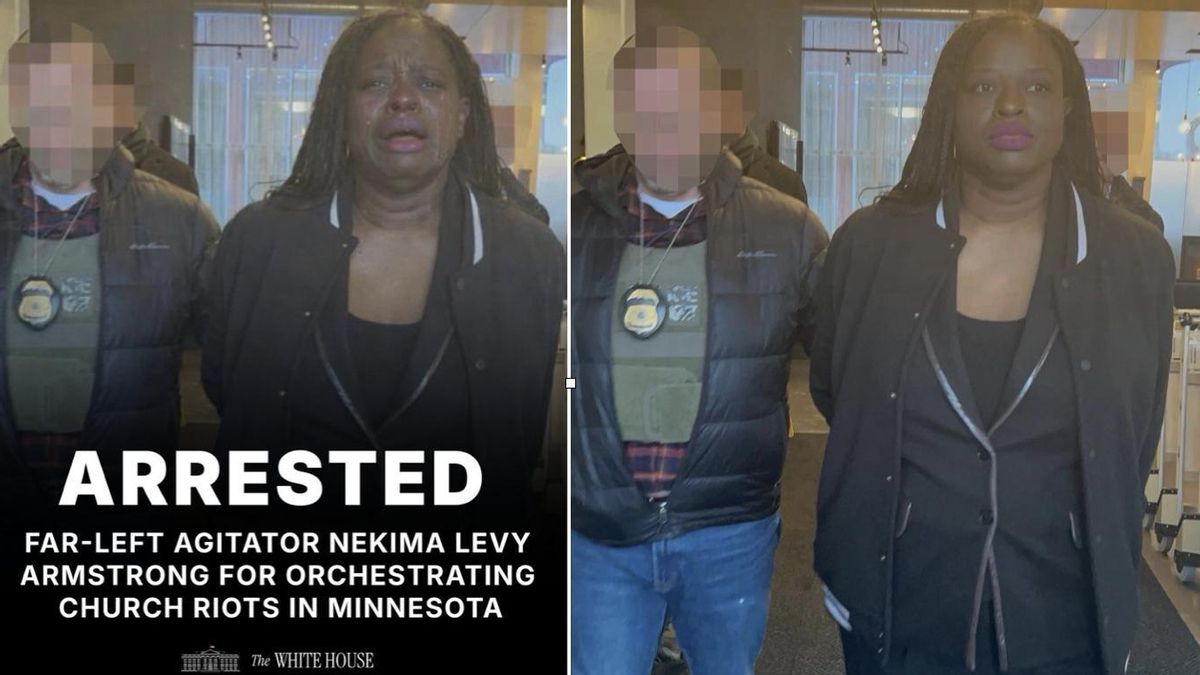 La Casa Blanca difunde una foto manipulada de una detenida en una protesta contra el ICE para hacer creer que estaba llorando