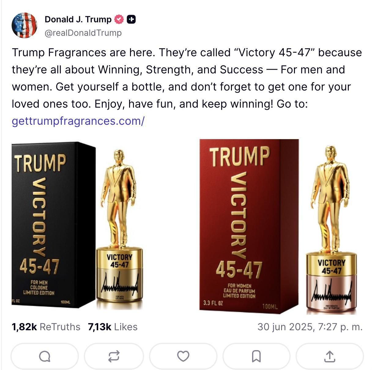 Las fragancias de Trump.