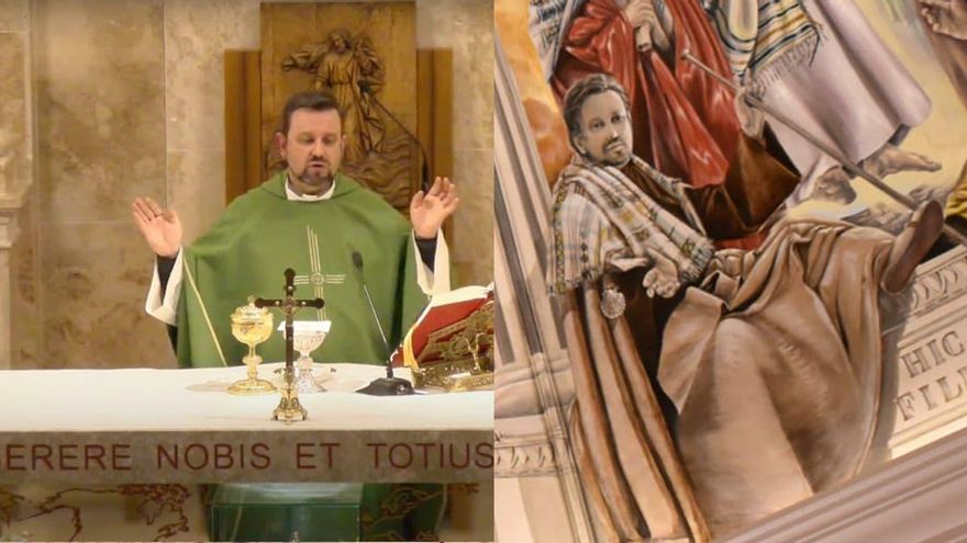 El polémico cura de Valdepeñas que arremete contra sus fieles por no dar dinero y pinta su cara en los frescos de la iglesia