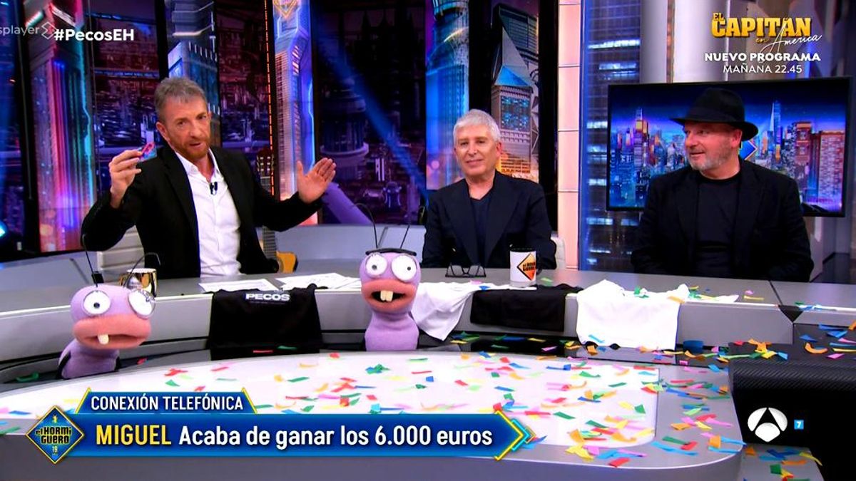 Pablo Motos y Pecos, después de que Miguel ganara la tarjeta de 'El Hormiguero'