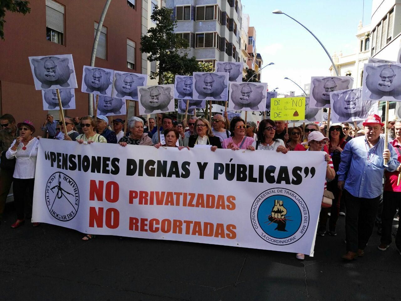 Manifestación por las pensiones en Tenerife este sábado