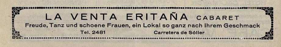 Anuncio de La Venta Eritaña en el semanario Der Herold en noviembre de 1933