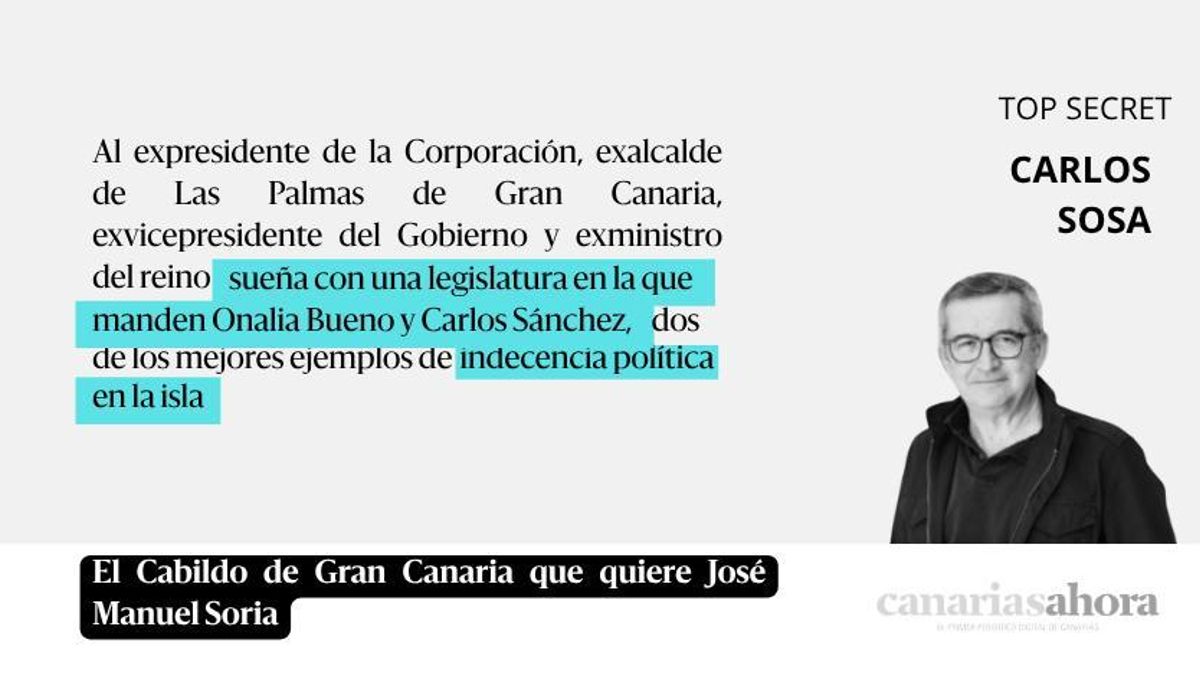 El Cabildo de Gran Canaria que quiere José Manuel Soria