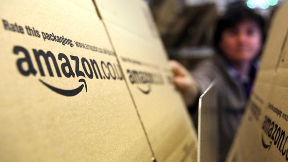 Paquetes de Amazon listos para ser entregados.