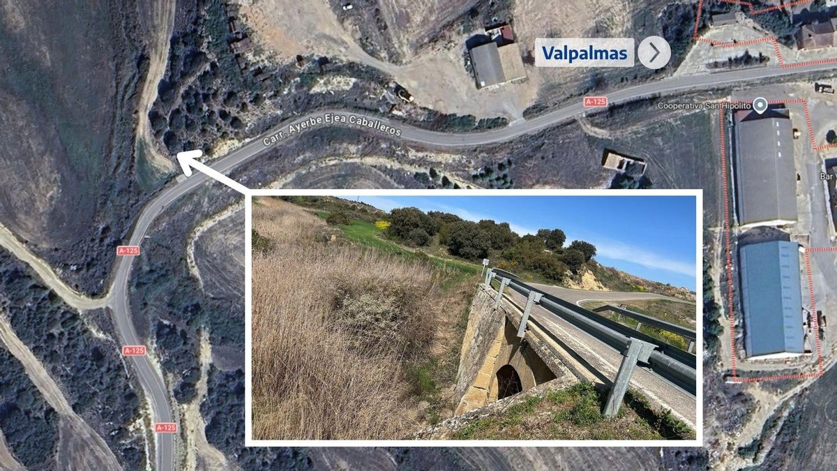 El lugar exacto, a menos de un kilómetro de Valpalmas, en el que se produjo el fusilamiento.