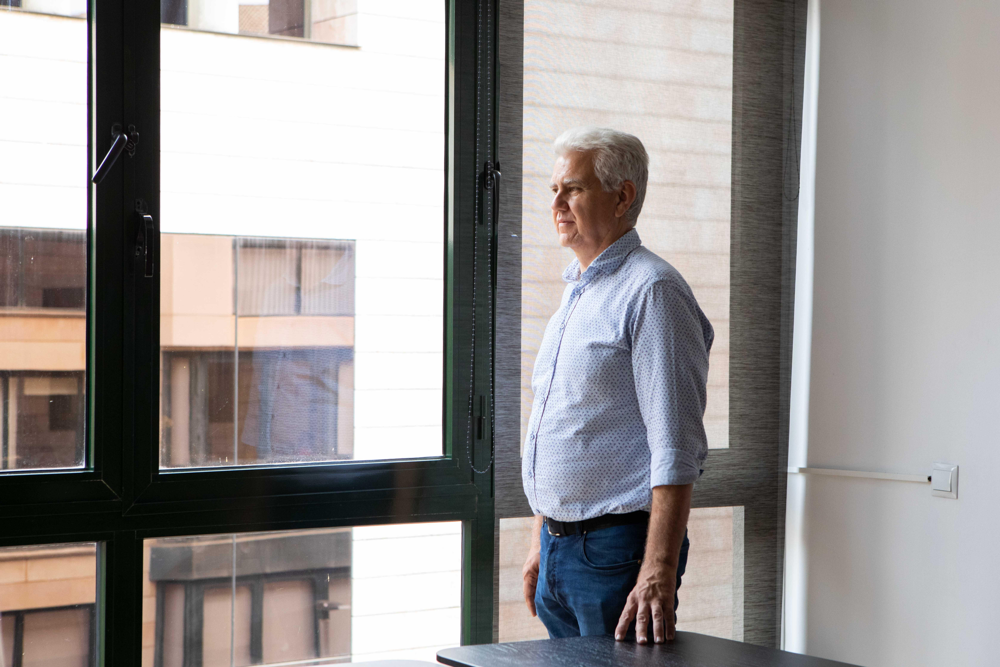 Josep Melià, en la redacción de Palma