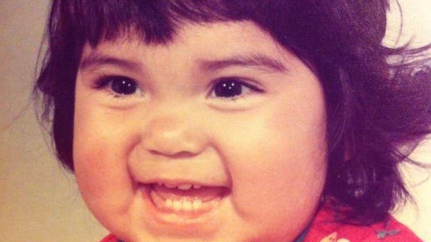 María Diemar con 14 meses.