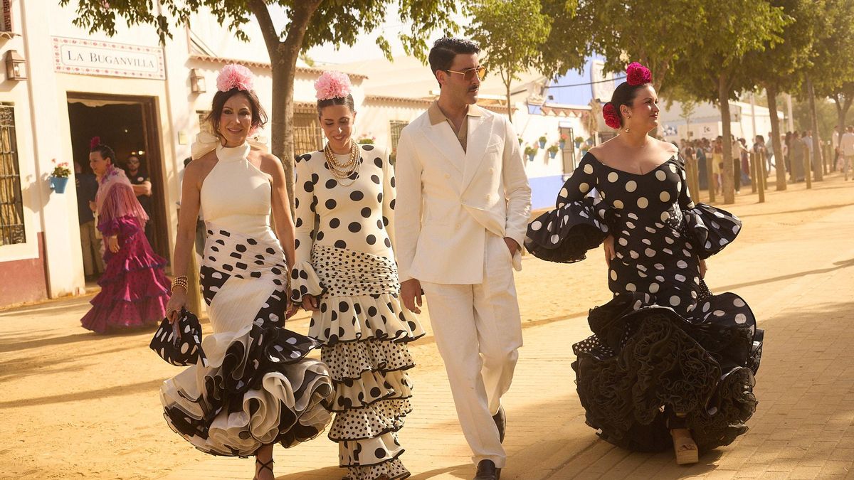 Andrew Pocrid y las modelos de su última colección