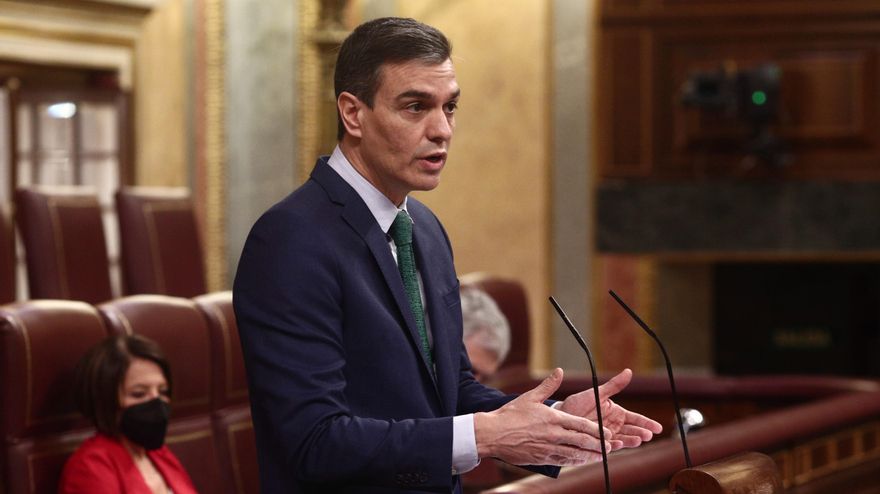 El presidente del Gobierno, Pedro Sánchez, interviene en el Congreso