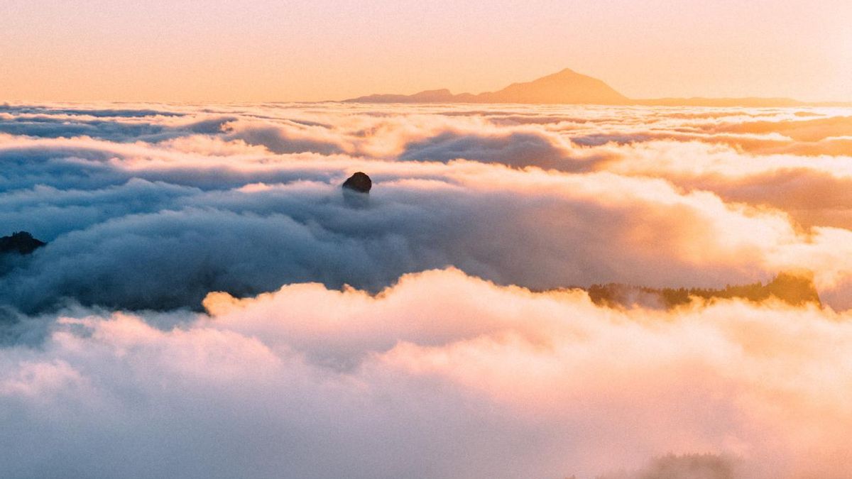 Un atardecer en Gran Canaria fotografiado desde el Pico de las Nieves