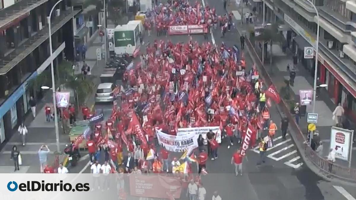 CCOO protesta en las calles de Gran Canaria por las condiciones laborales de las Islas
