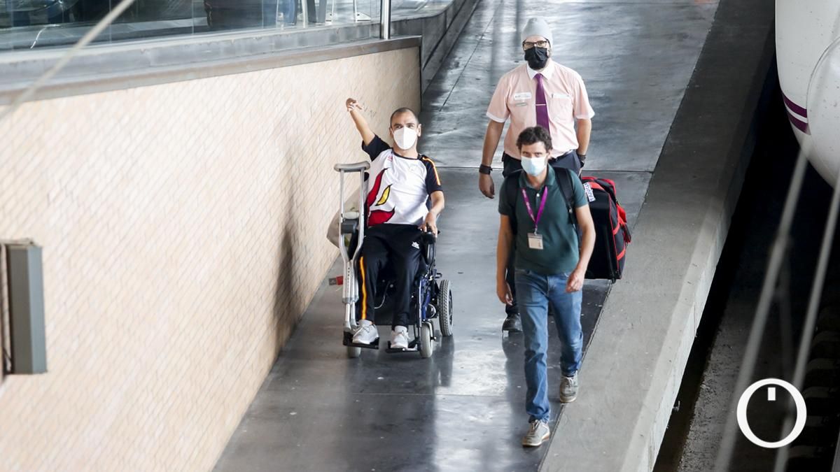 Llegada a Córdoba del nadador paralímpico Miguel Angel Martínez Tajuelo tras participar en Tokio 2020