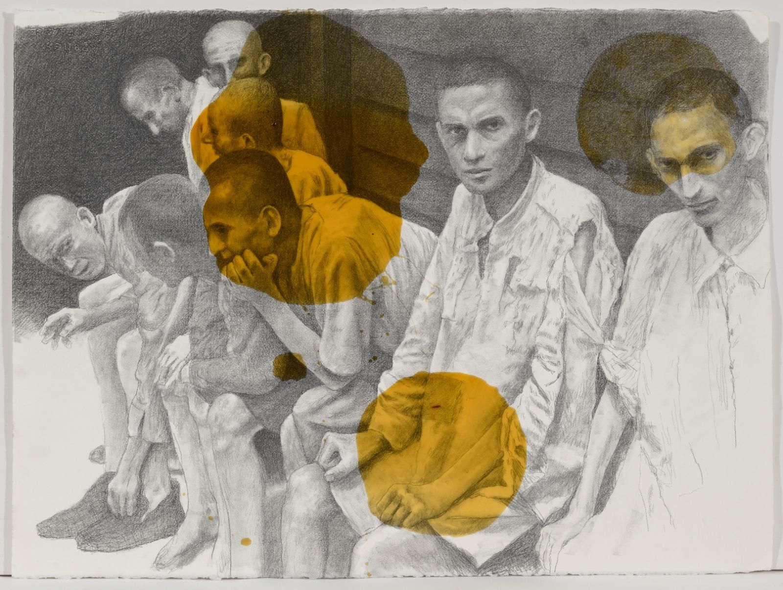 Una de les obres d'Artur Heras de la sèrie dedicada a l'Holocaust.