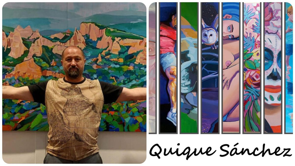 'Mancha, color y trazo', la muestra pictórica que Quique Sánchez expone en Villablino